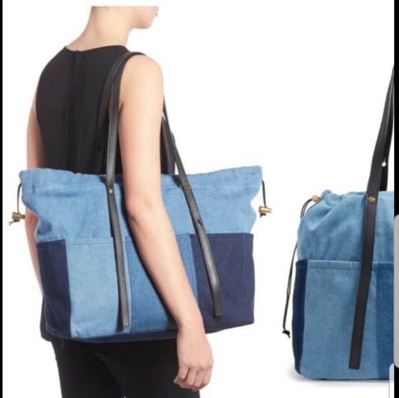 denim changing bag